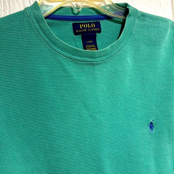 Polo Ralph Lauren Waffle Long Sleeve Thermal Crew large - Picture 1 of 5